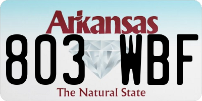 AR license plate 803WBF