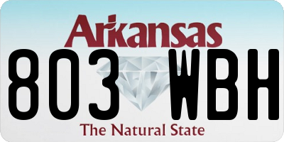 AR license plate 803WBH