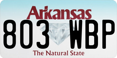 AR license plate 803WBP