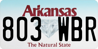 AR license plate 803WBR
