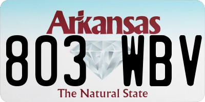AR license plate 803WBV
