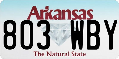 AR license plate 803WBY
