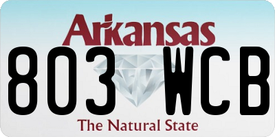 AR license plate 803WCB