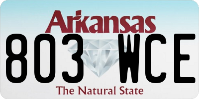 AR license plate 803WCE