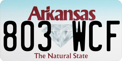 AR license plate 803WCF