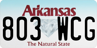 AR license plate 803WCG