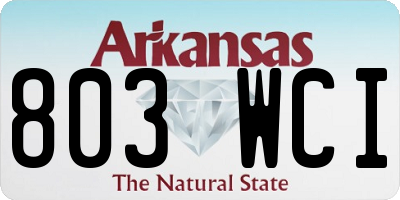 AR license plate 803WCI