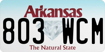 AR license plate 803WCM