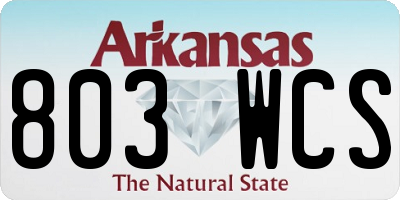 AR license plate 803WCS