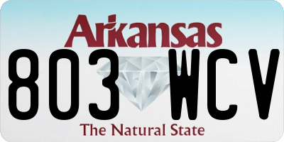 AR license plate 803WCV
