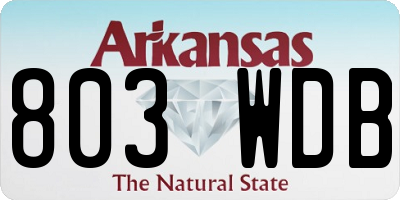AR license plate 803WDB