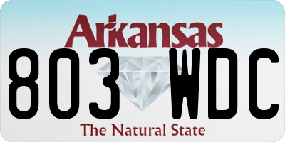 AR license plate 803WDC