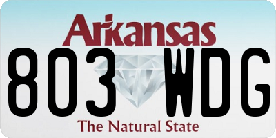 AR license plate 803WDG