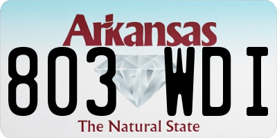 AR license plate 803WDI