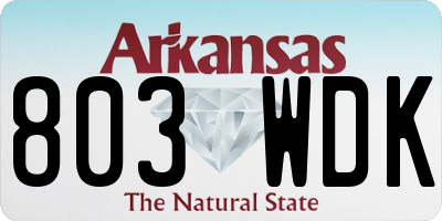 AR license plate 803WDK