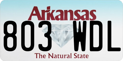 AR license plate 803WDL