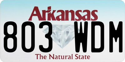 AR license plate 803WDM