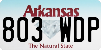 AR license plate 803WDP