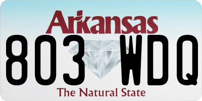 AR license plate 803WDQ