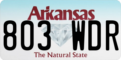 AR license plate 803WDR
