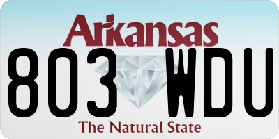 AR license plate 803WDU