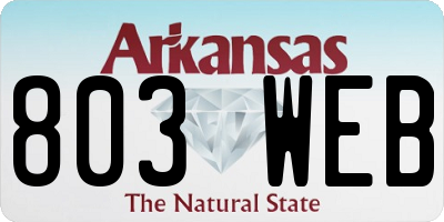AR license plate 803WEB