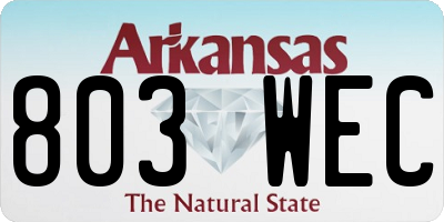 AR license plate 803WEC