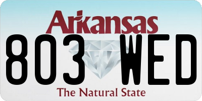 AR license plate 803WED