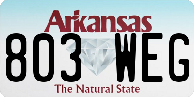 AR license plate 803WEG