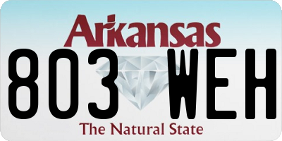 AR license plate 803WEH