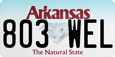 AR license plate 803WEL