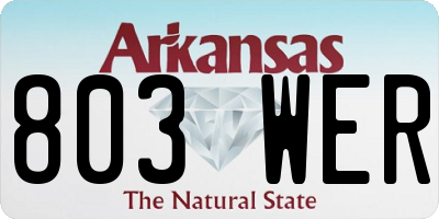 AR license plate 803WER
