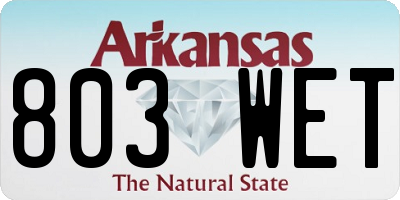 AR license plate 803WET
