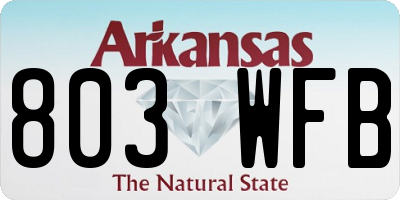AR license plate 803WFB