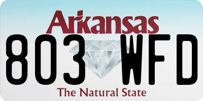 AR license plate 803WFD
