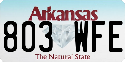 AR license plate 803WFE