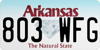 AR license plate 803WFG