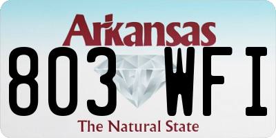 AR license plate 803WFI