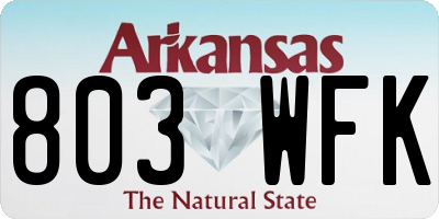 AR license plate 803WFK