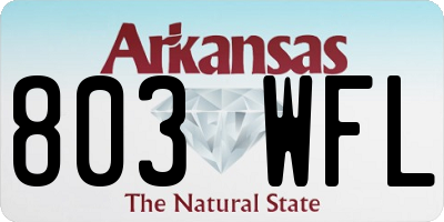 AR license plate 803WFL