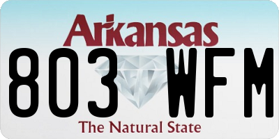 AR license plate 803WFM