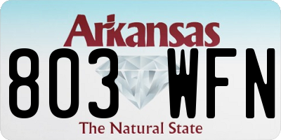 AR license plate 803WFN