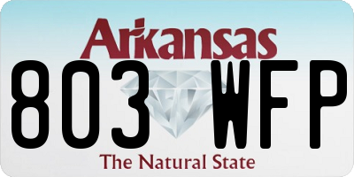 AR license plate 803WFP