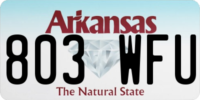 AR license plate 803WFU
