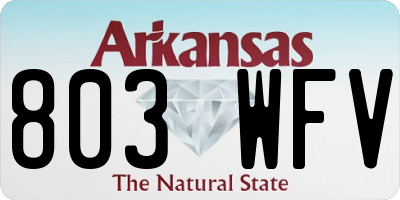AR license plate 803WFV