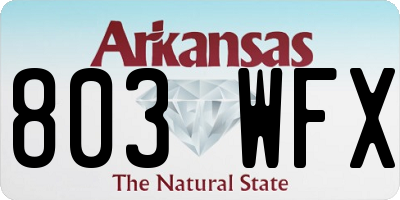 AR license plate 803WFX