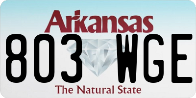 AR license plate 803WGE