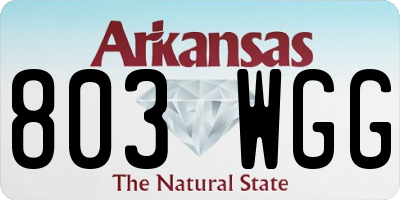 AR license plate 803WGG