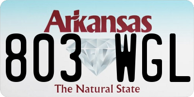 AR license plate 803WGL