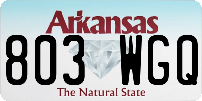 AR license plate 803WGQ